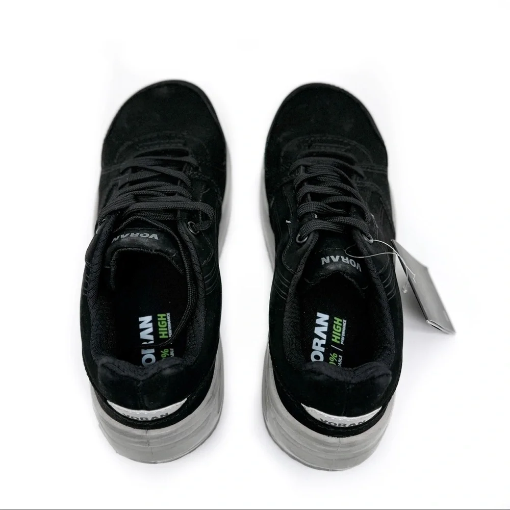 Voran Sportsafe Energy 610 N Work Sneaker Safety Toe Shoes Size 7.5 Black Suede